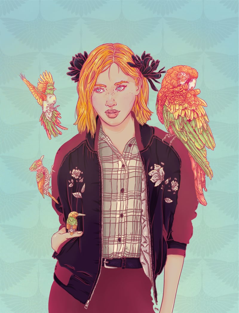 Blue Magnolia Lady by Hypathie Aswang