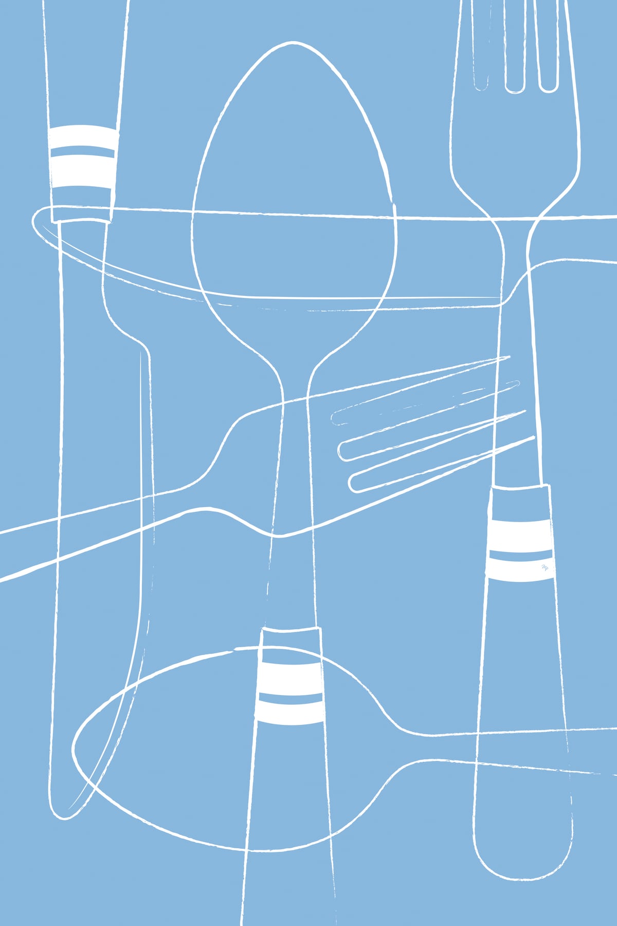 Cutlery Blue by Martina