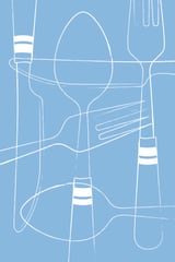 Cutlery Blue by Martina thumbnail