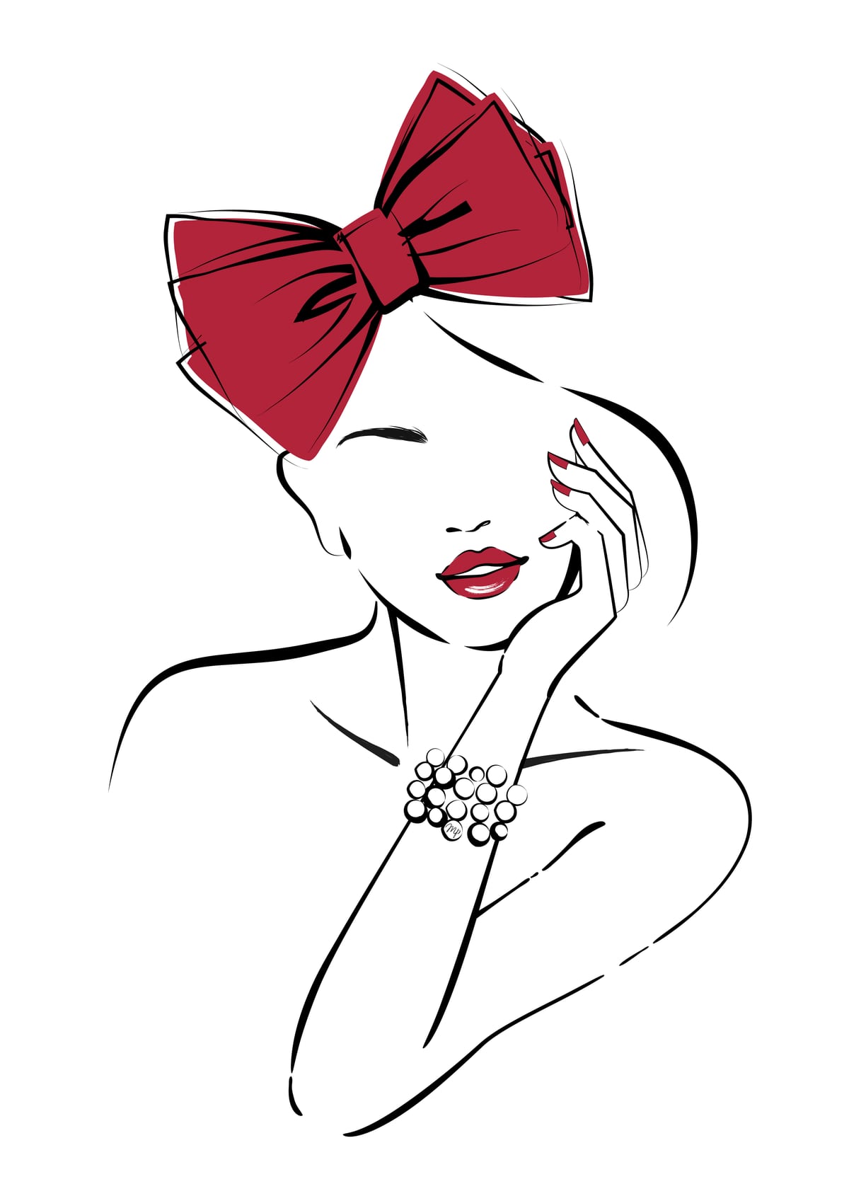 Red Bow by Martina