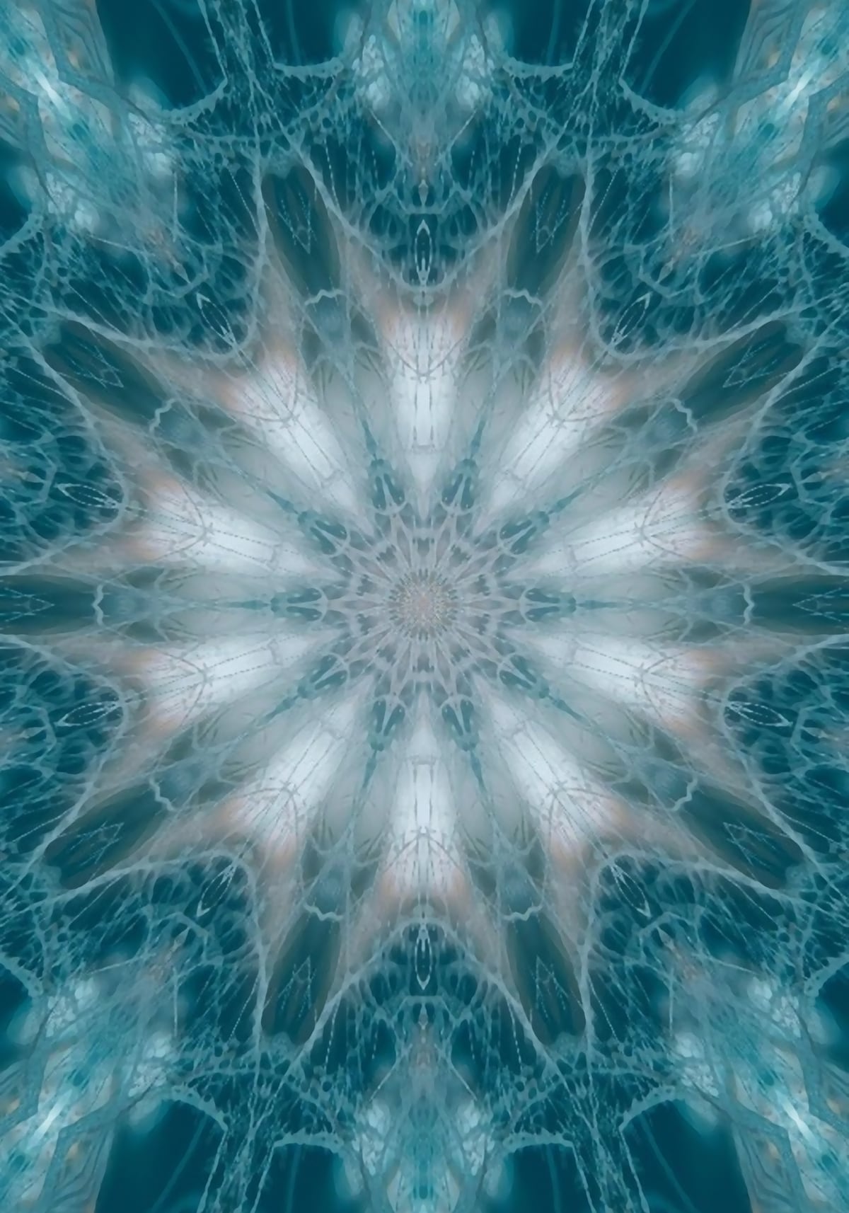 Mandala - Green, White, Rose by Monica Amorim