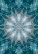 Mandala - Green, White, Rose by Monica Amorim thumbnail