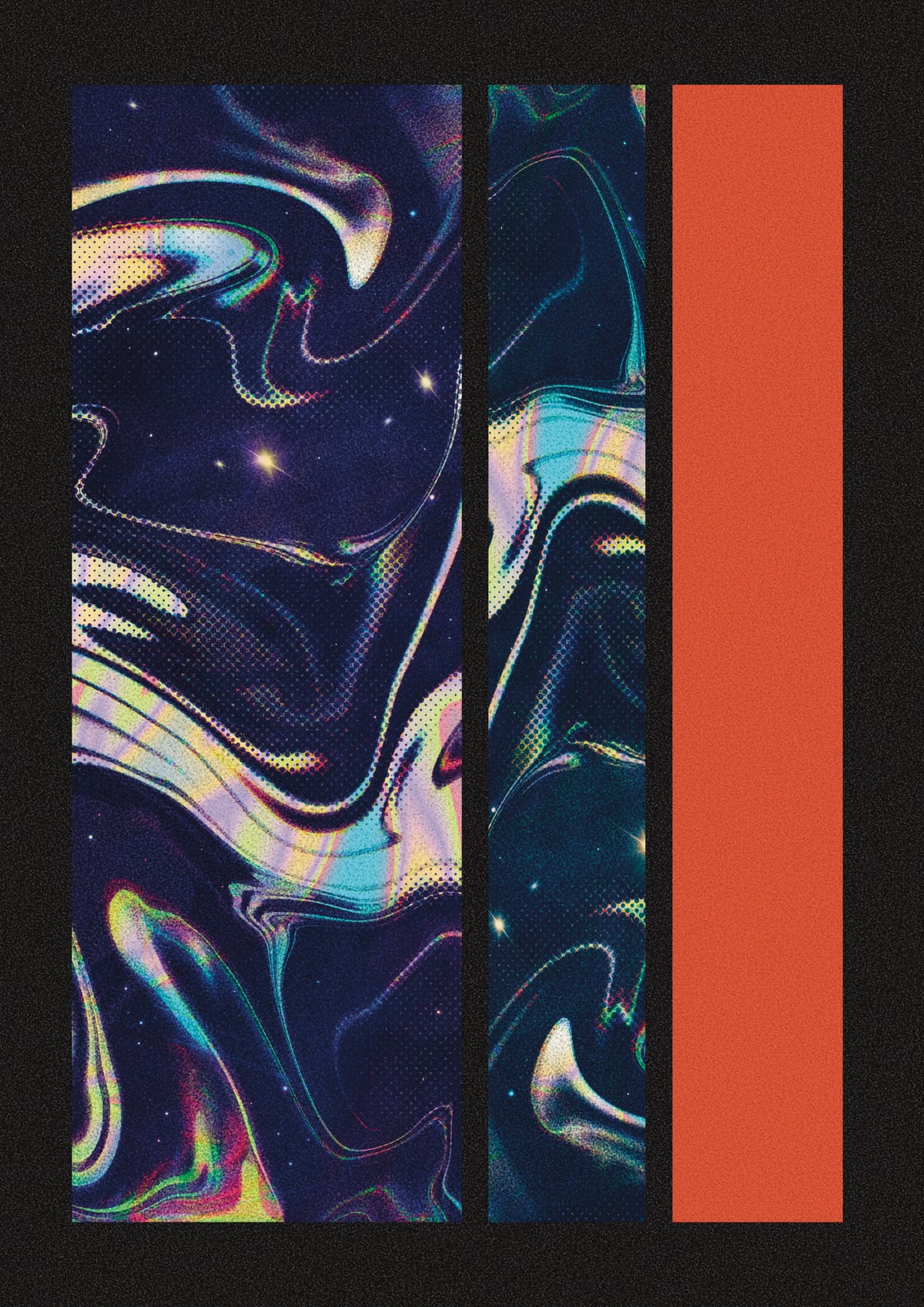 Red Marble Shapes by Amy Louise Baker