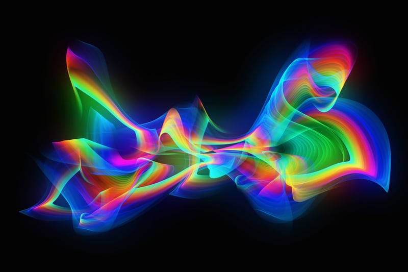 Abstract Colorful Flame Waves by Art Design Works