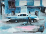 Traveller Diaries , Acrylic on paper, 30X40 cm by Sylwia Kubus thumbnail