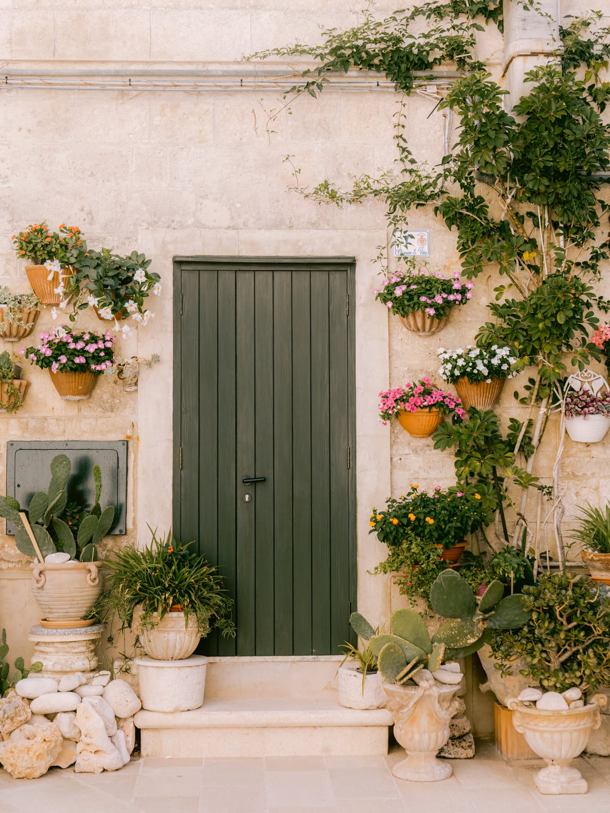 Botanical green door by Marika Huisman