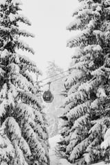 Ski gondola | Black and White | Austria by Marika Huisman thumbnail