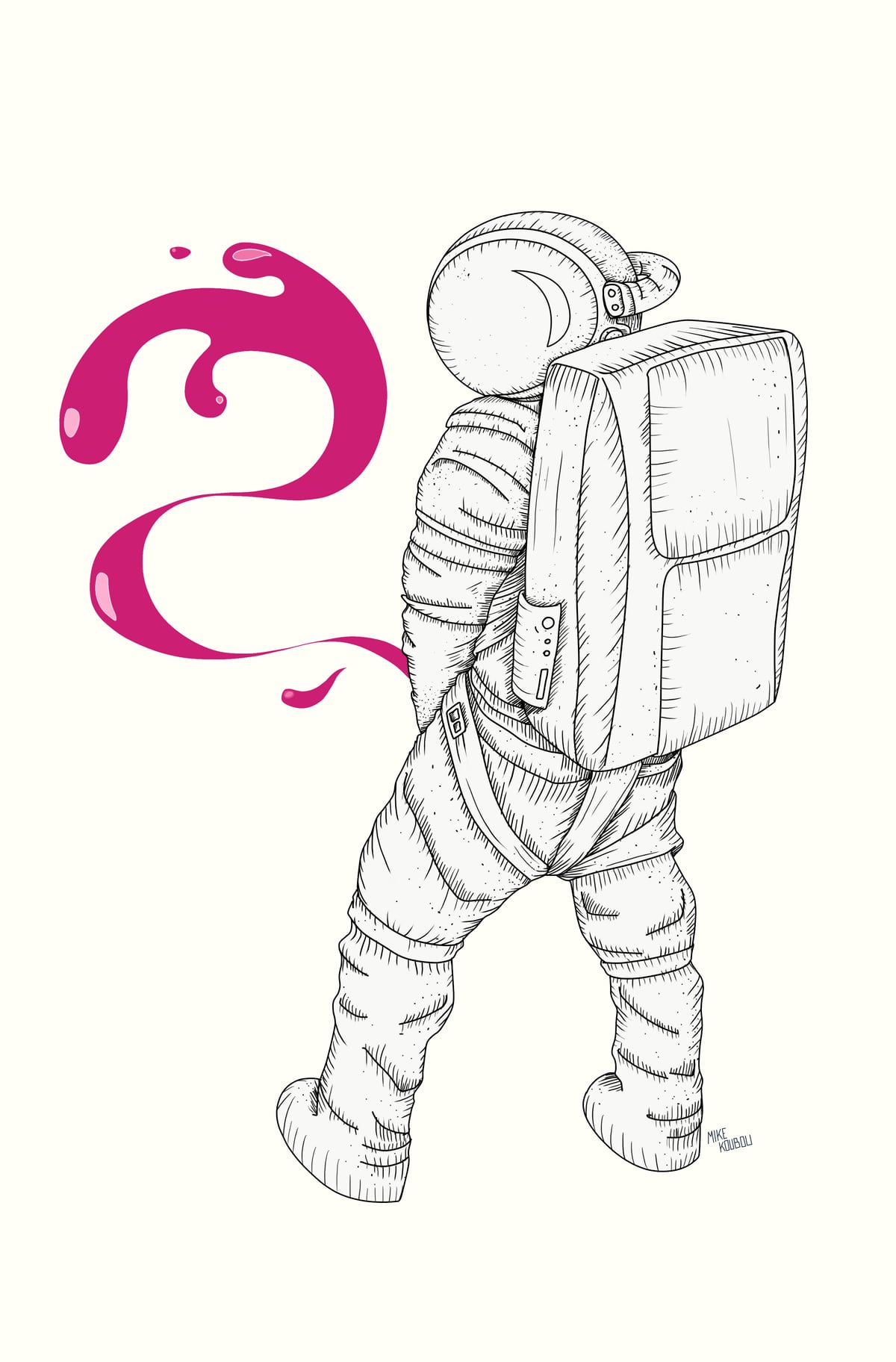 Peeink In Space by Mike Koubou