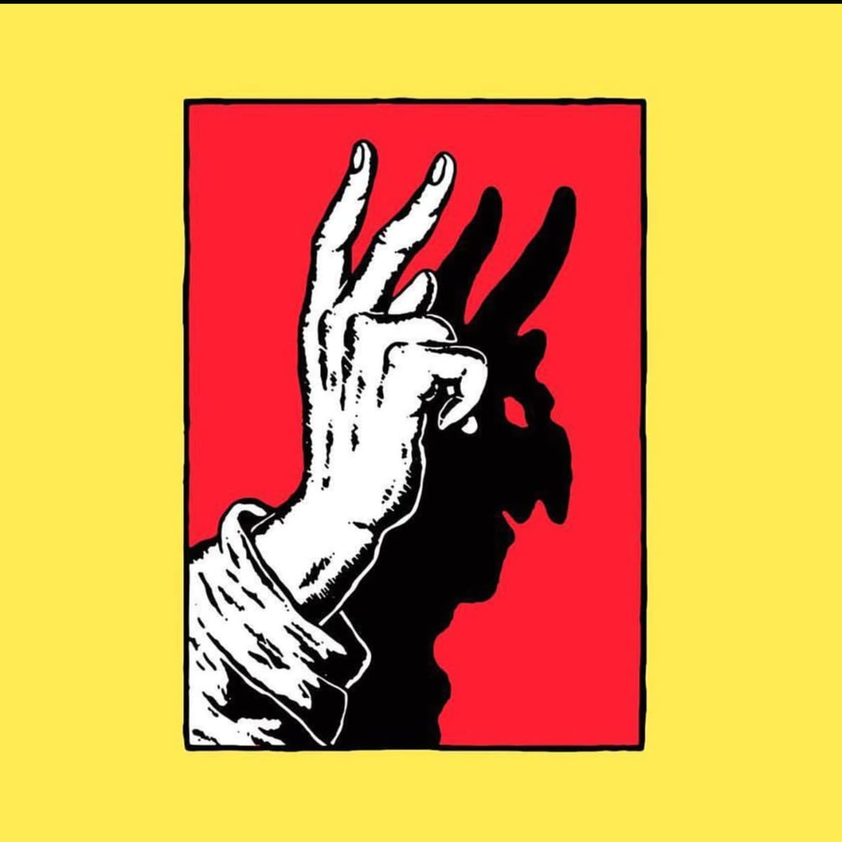 Hand Shadow Art – Peace & Freedom Illustration by kiamiontie