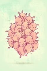 Cute Bunnies by Mike Koubou thumbnail