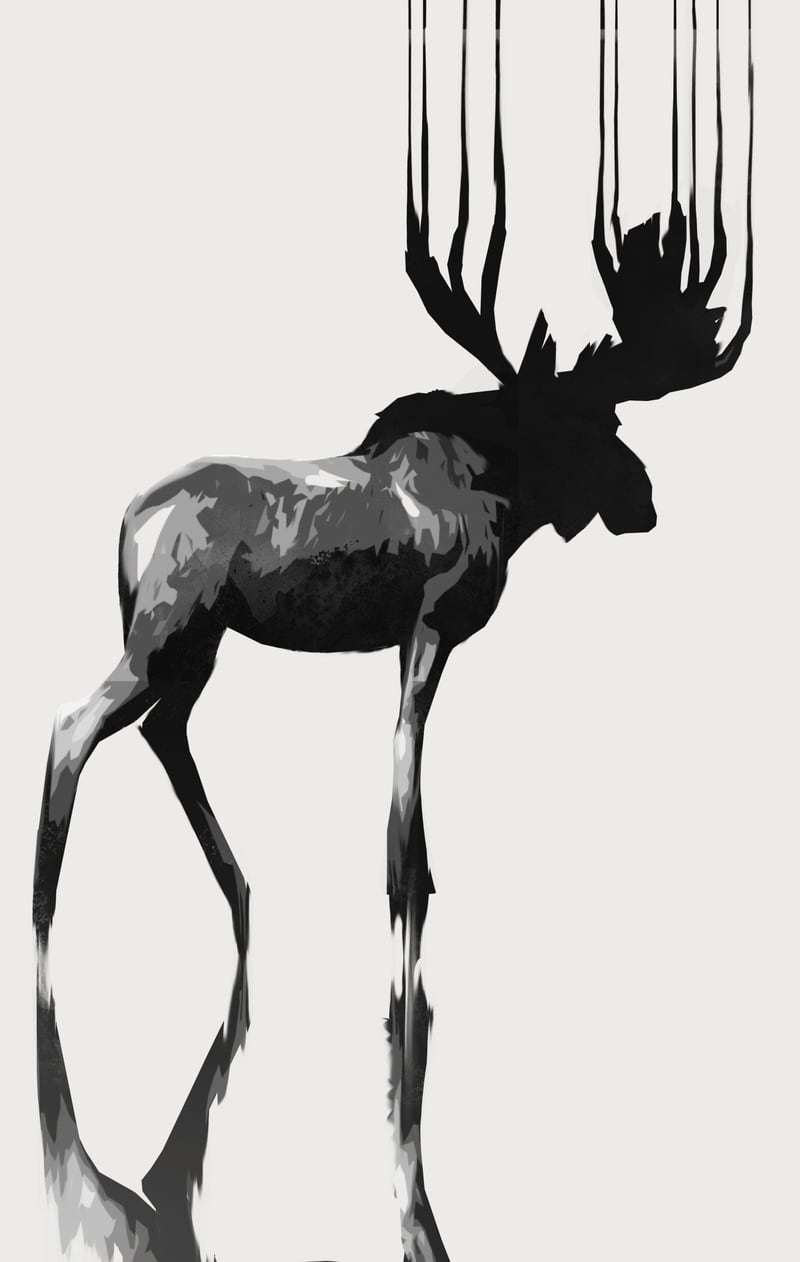 Moose  by Animal Prints