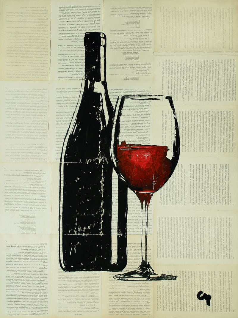 Red Wine . by Marat Cherny