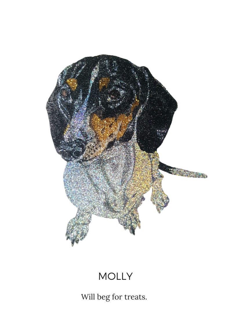 Molly Dapple Dachshund Treats  by Glitterbug Gifts