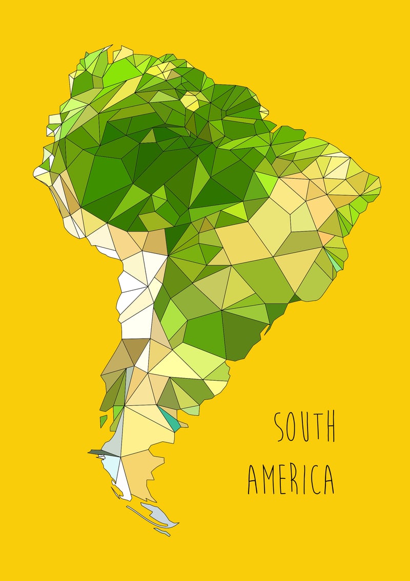 SOUTH AMERICA – Yellow by Estampe & Co