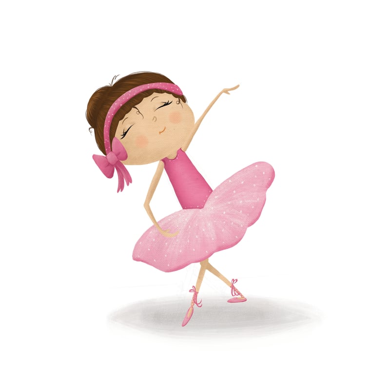 Adorable Ballerina Nursery Print by Macks Illustrations