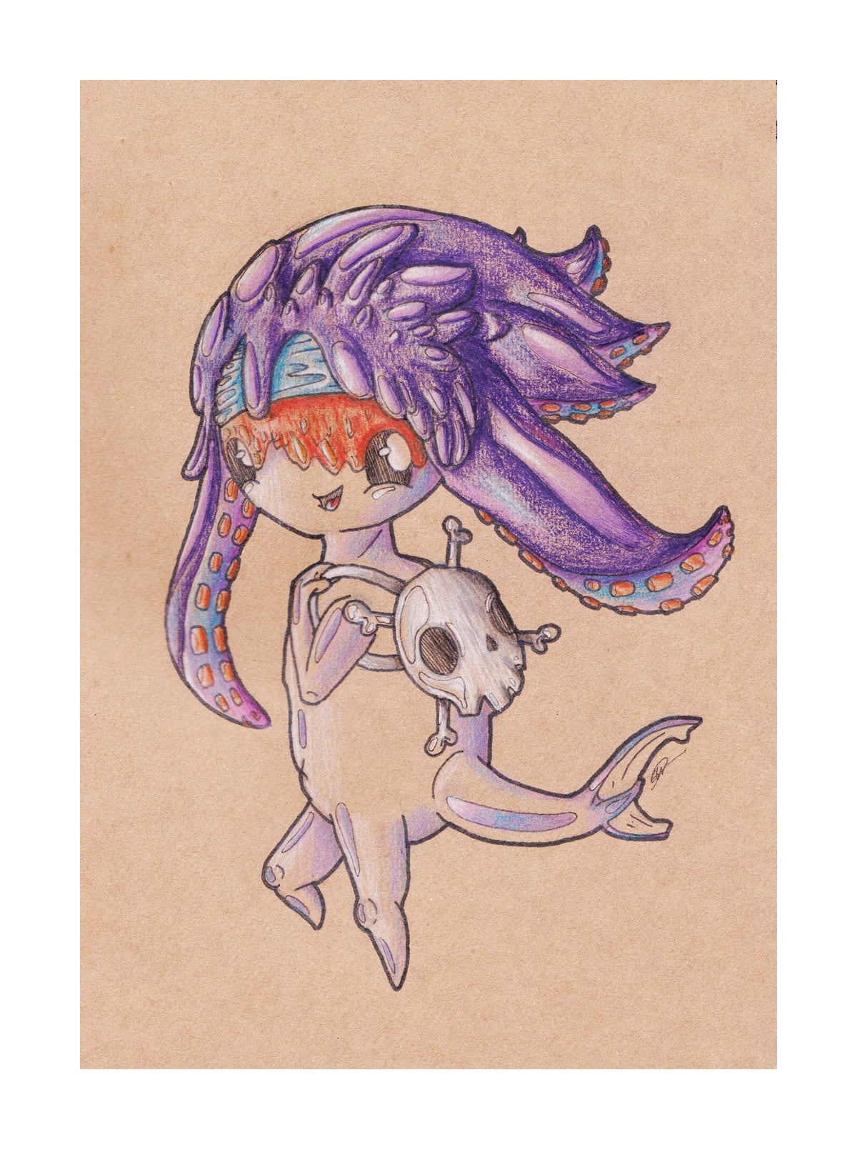 Octopus School Girl by Featherwind