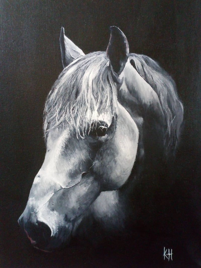 The Grey Horse by artbykhegenbarth