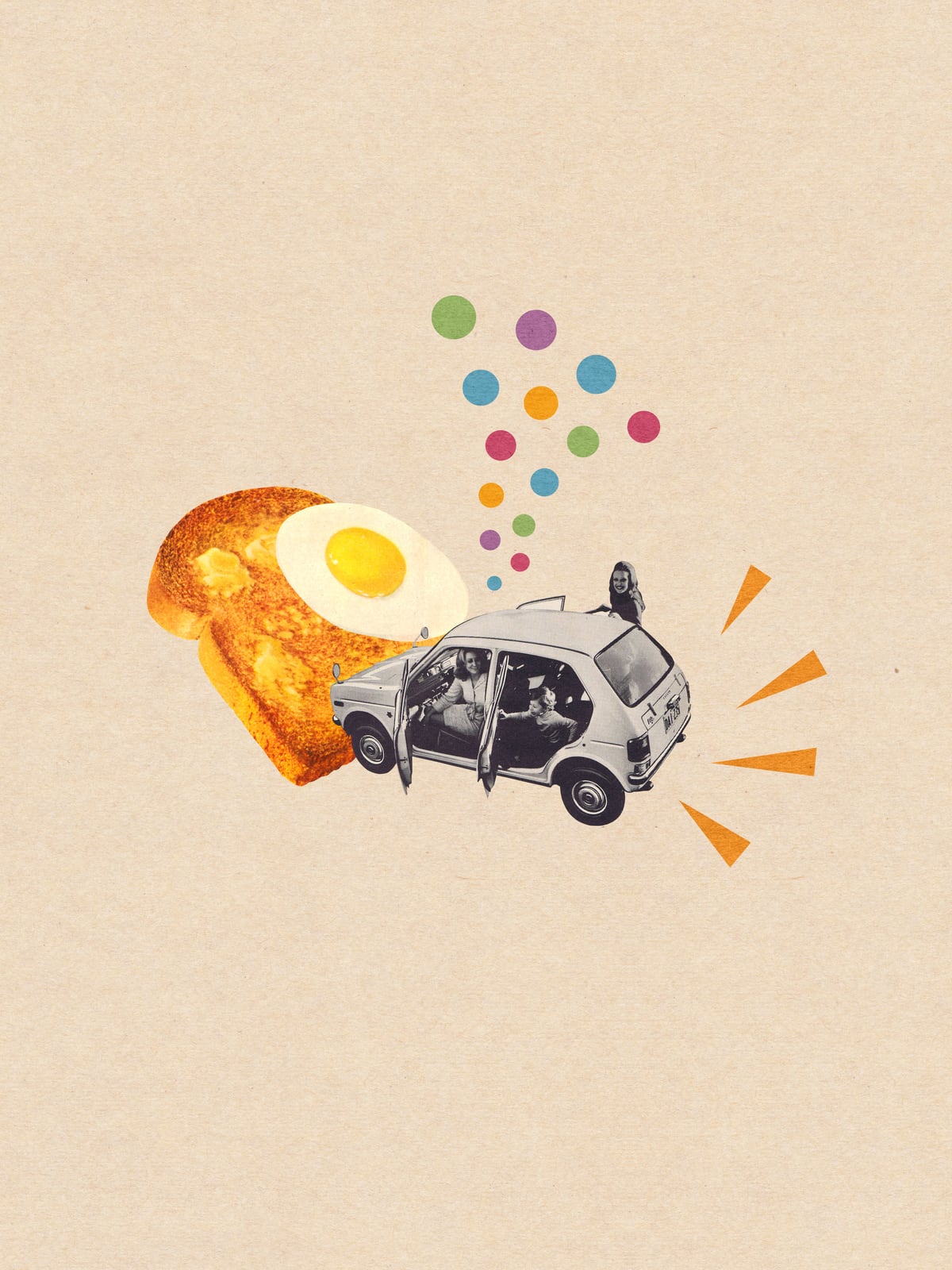 Don't Forget Breakfast! by LennyCollageArt