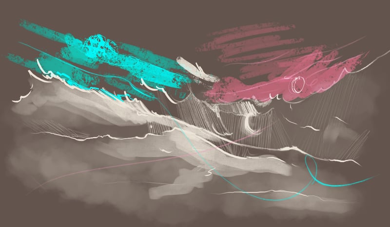 Teal in the sky by Icewreath