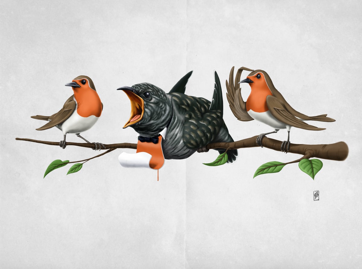 Cock Robin Wordless by Rob Snow