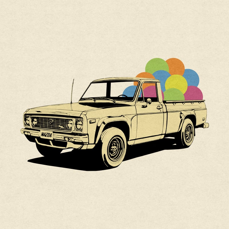 Pickup Truck by LennyCollageArt