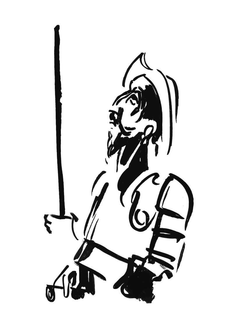 Don Quixote (Sketch) by BlackLineWhite