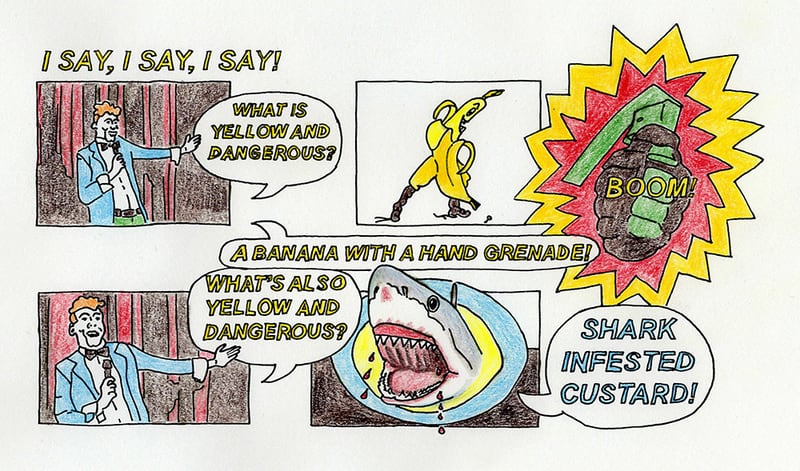 Yellow And Dangerous Joke by Georgina Talfana