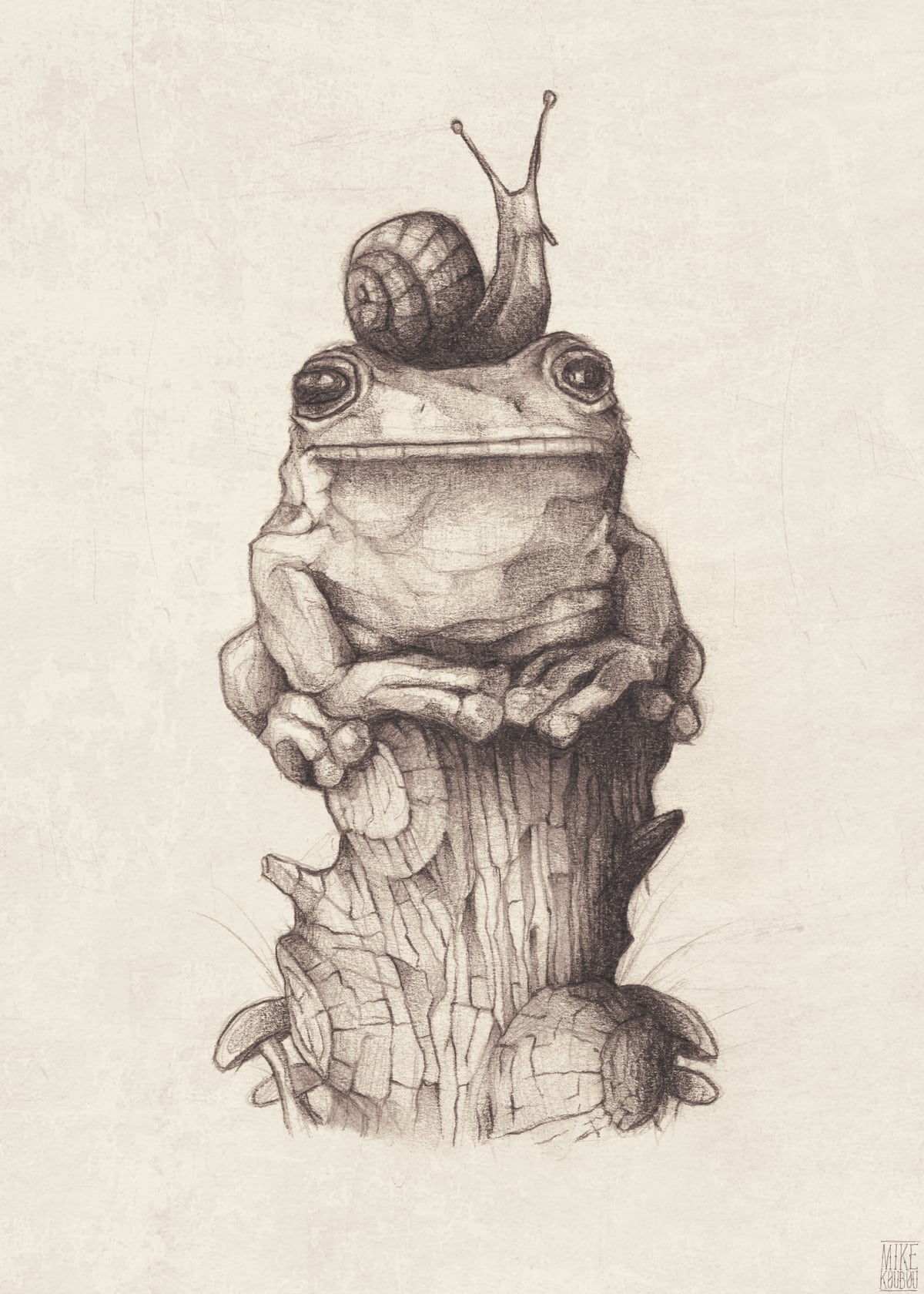 Frog and Snail by Mike Koubou
