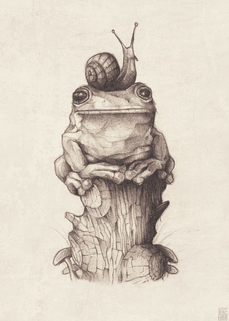 Frog and Snail by Mike Koubou
