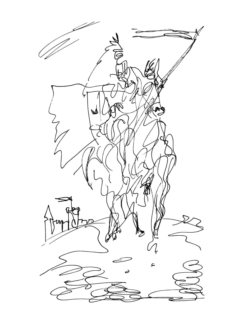 Medieval Rider by BlackLineWhite