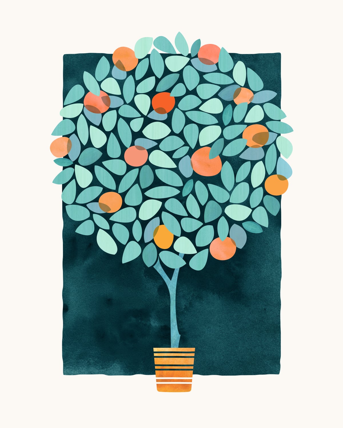 Orange Tree At Midnight by Modern Tropical