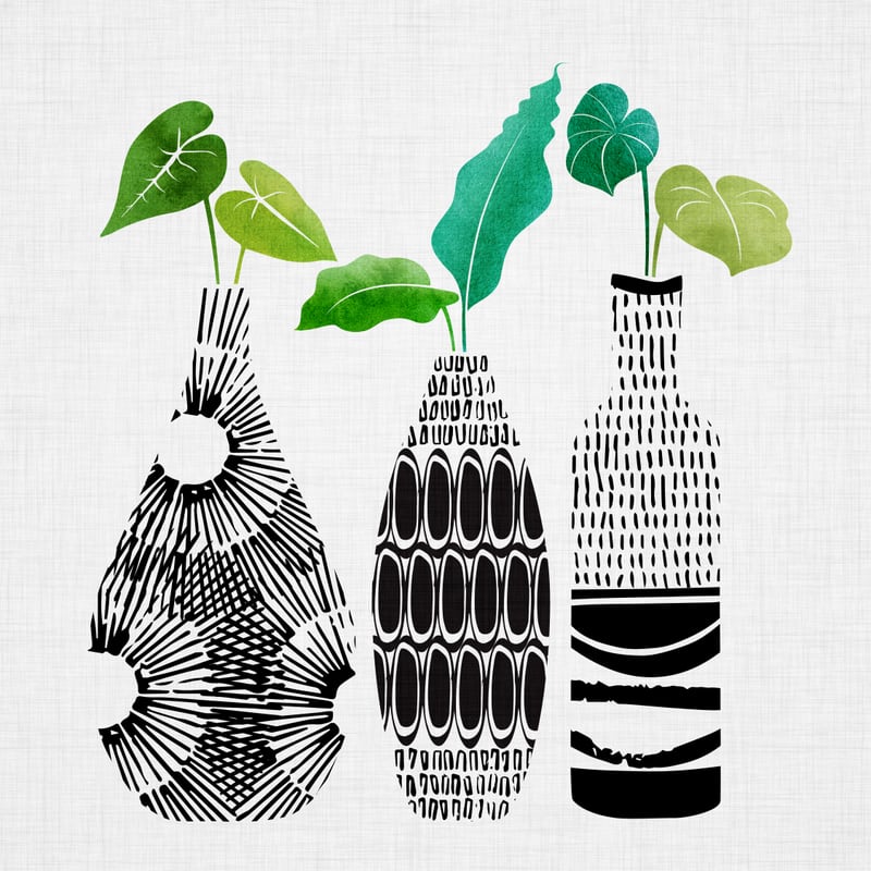 Triple Tribal Vases by Modern Tropical