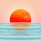 Minimalist Sunset III by Modern Tropical thumbnail