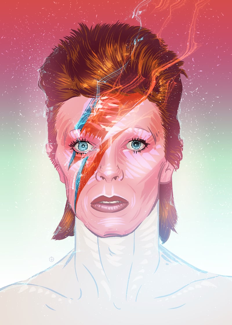 David Bowie Ziggy Stardust by Nikita Abakumov