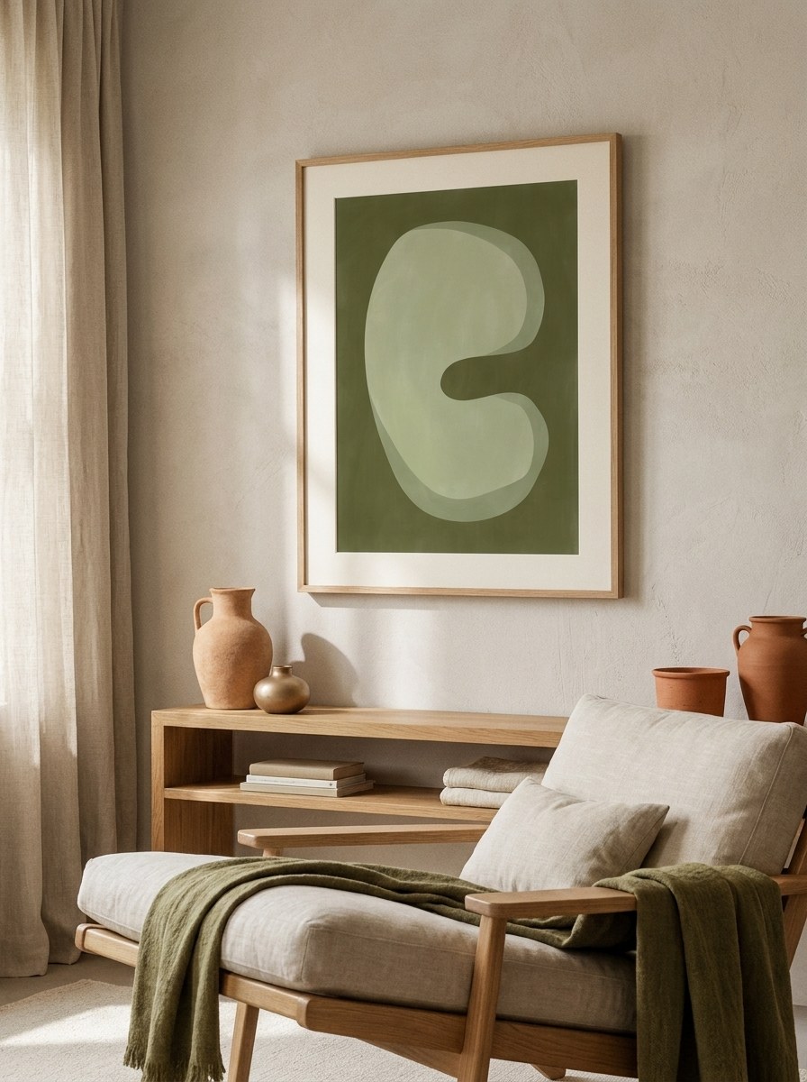 Elena Ristova's work in a styled room