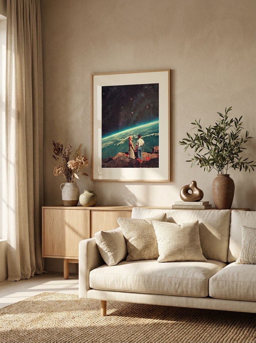Frank Moth's work in a styled room