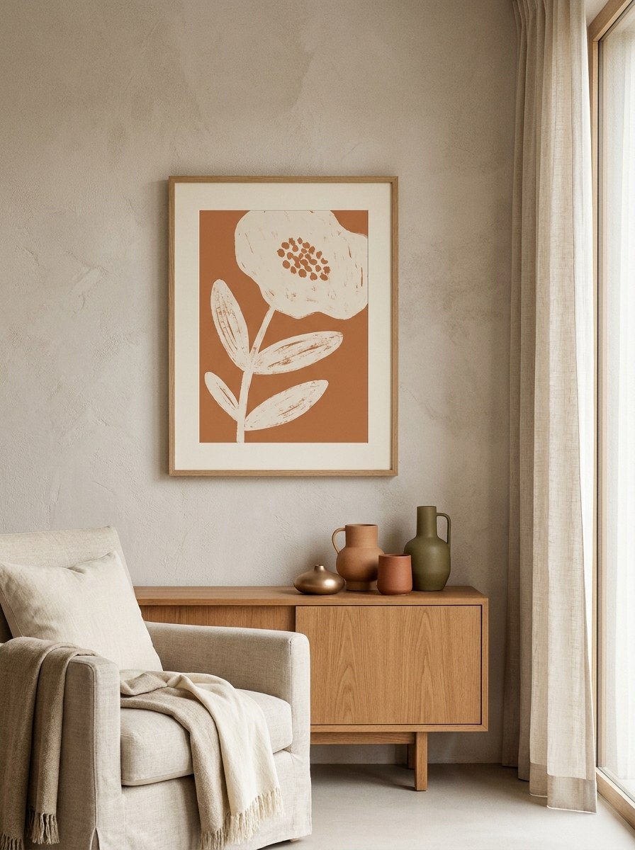 Krisztina Jung's work in a styled room