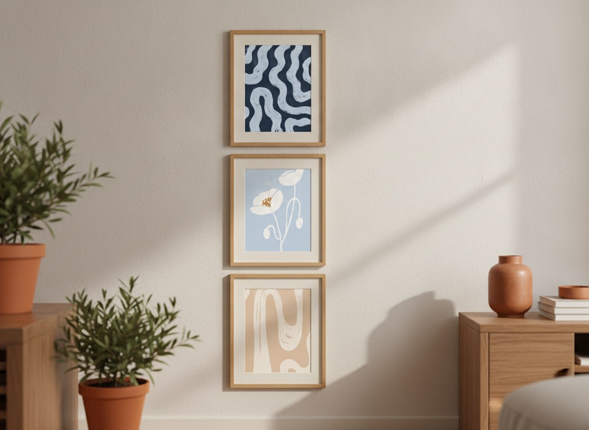 Cerulean Currents — gallery wall
