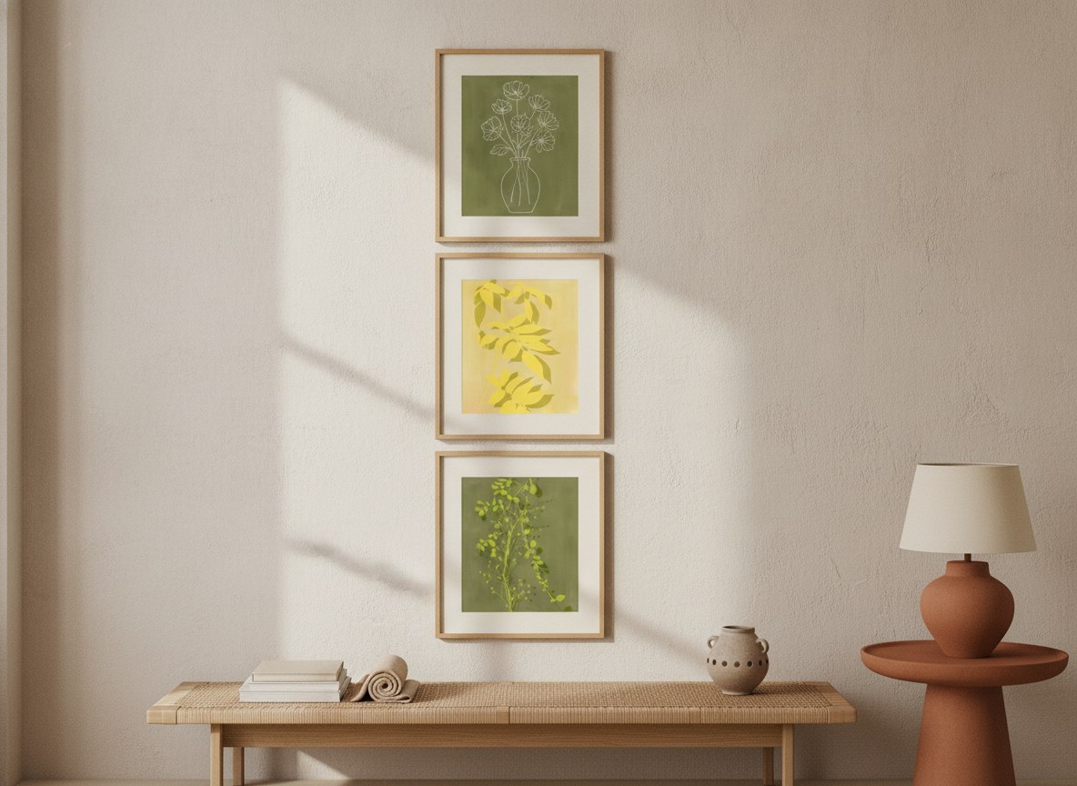 Delicate Botanical Studies — gallery wall