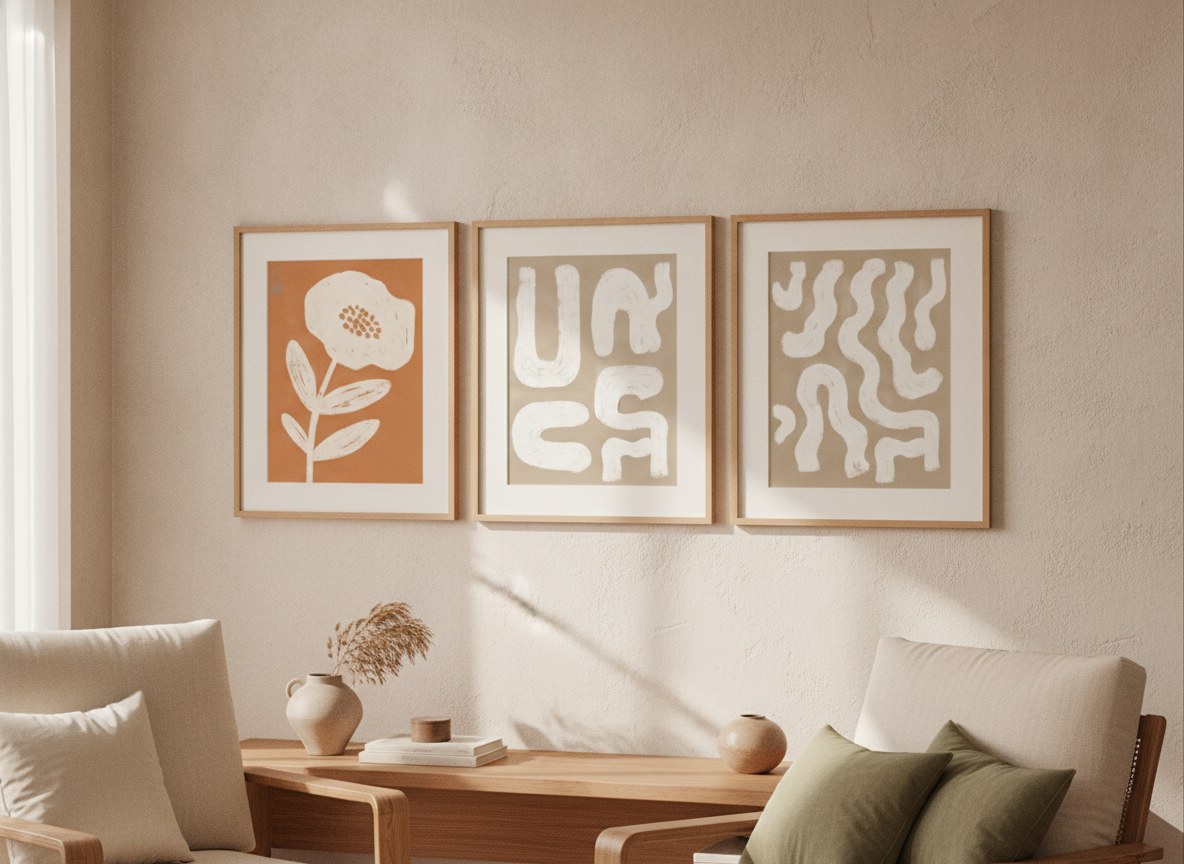 Earthen Abstraction — gallery wall