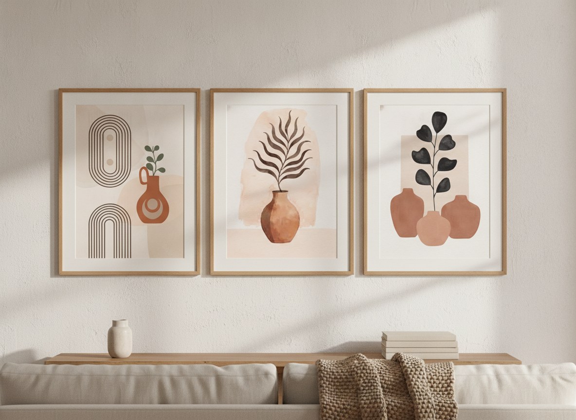 Earthen Forms — gallery wall