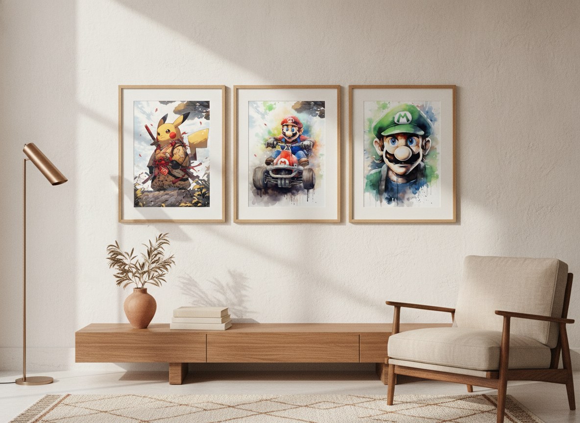 Gaming Icons — gallery wall