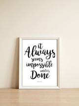 Nelson Mandela Quote — framed, leaning against the wall thumbnail