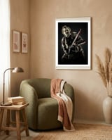 Leatherface framed in a tender room thumbnail