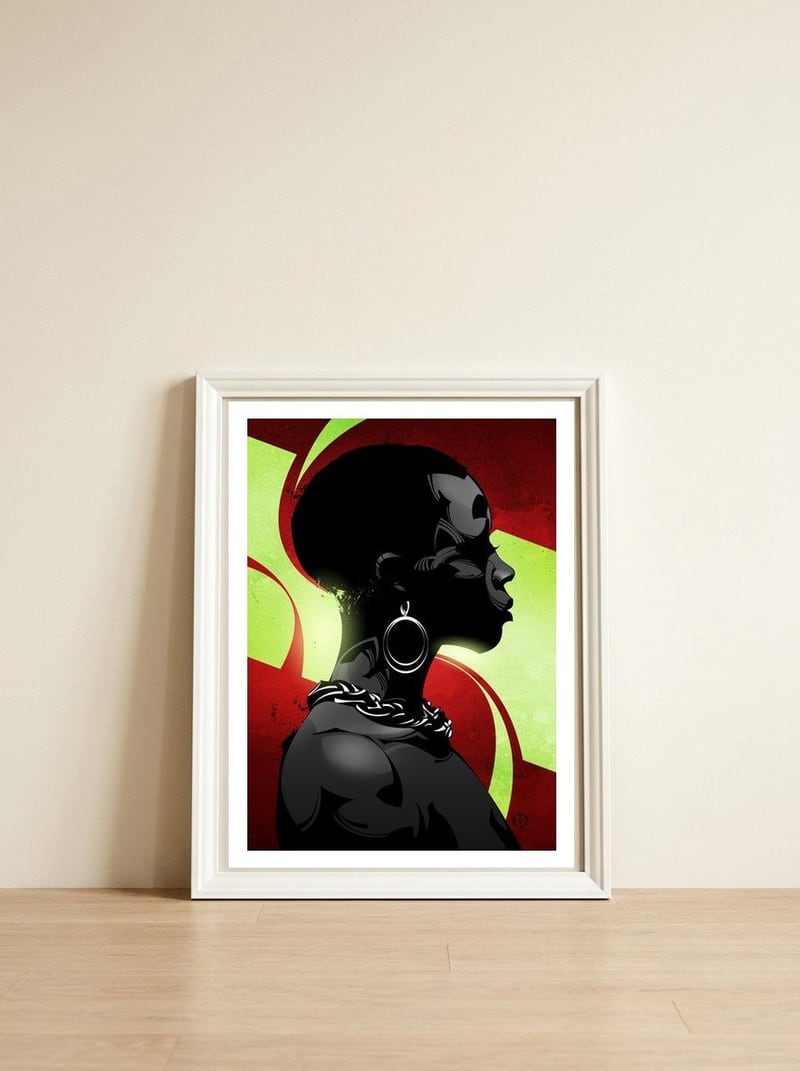 Andile — framed, leaning against the wall