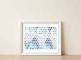 Watercolor Geometry — framed, leaning against the wall thumbnail