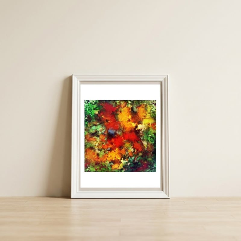 Combustible — framed, leaning against the wall