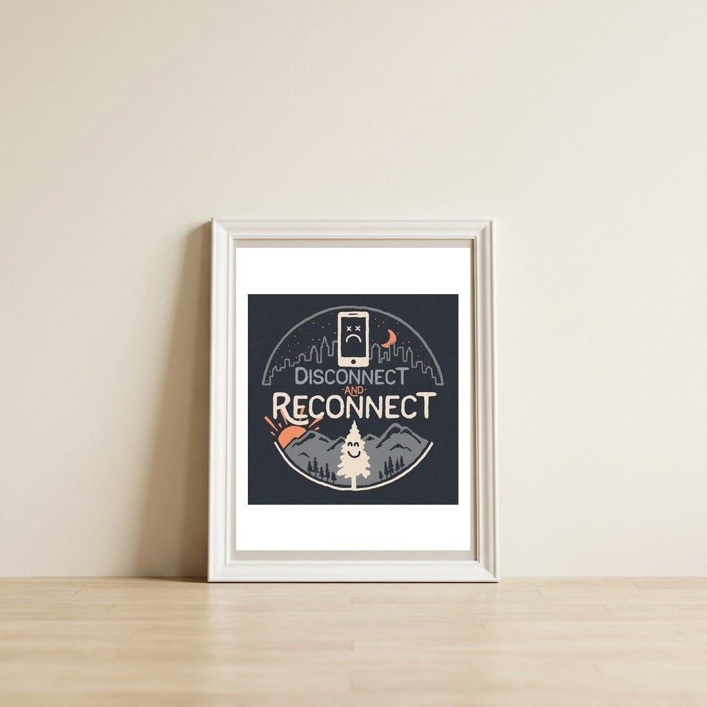 Reconnect — framed, leaning against the wall