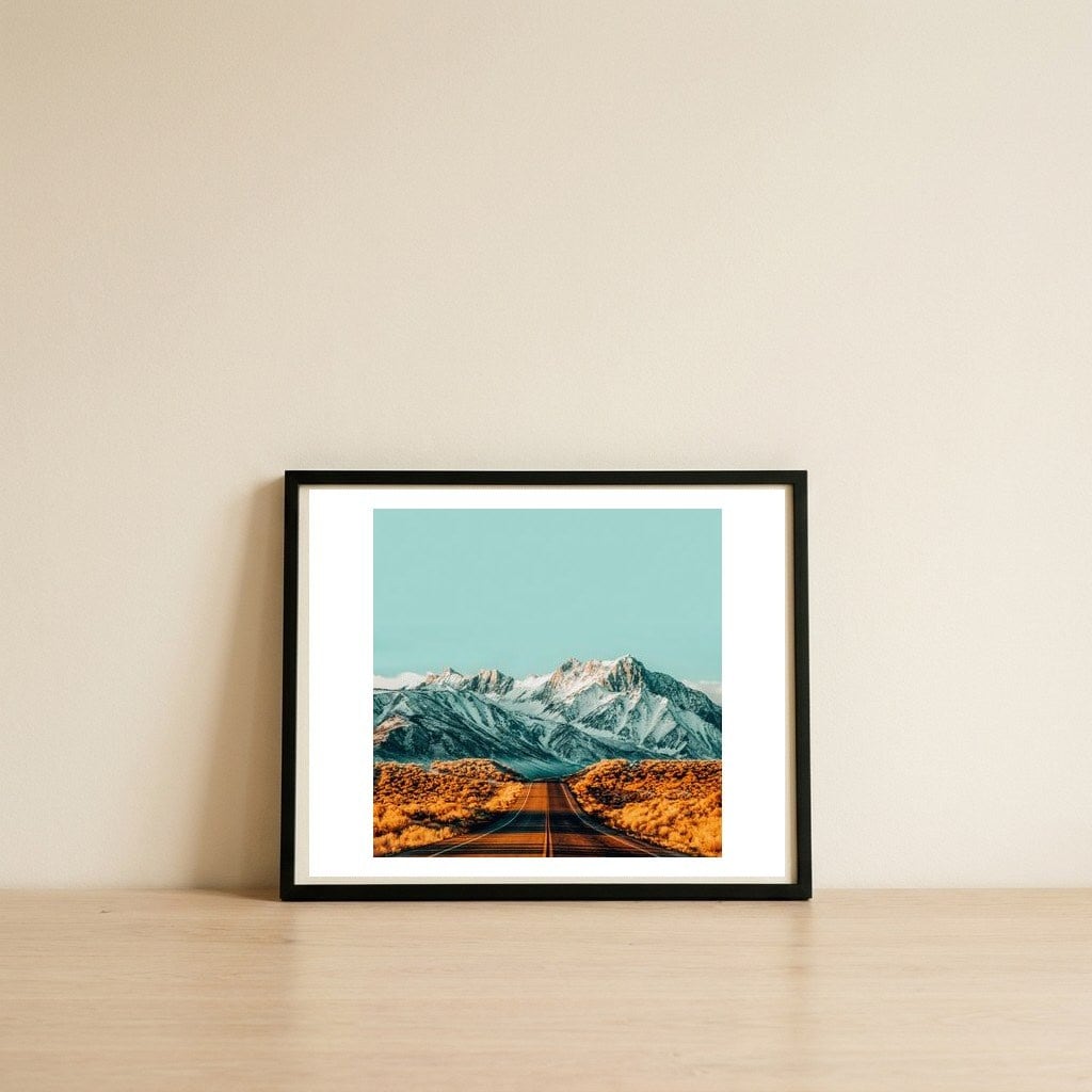The Road Less Traveled — framed, leaning against the wall