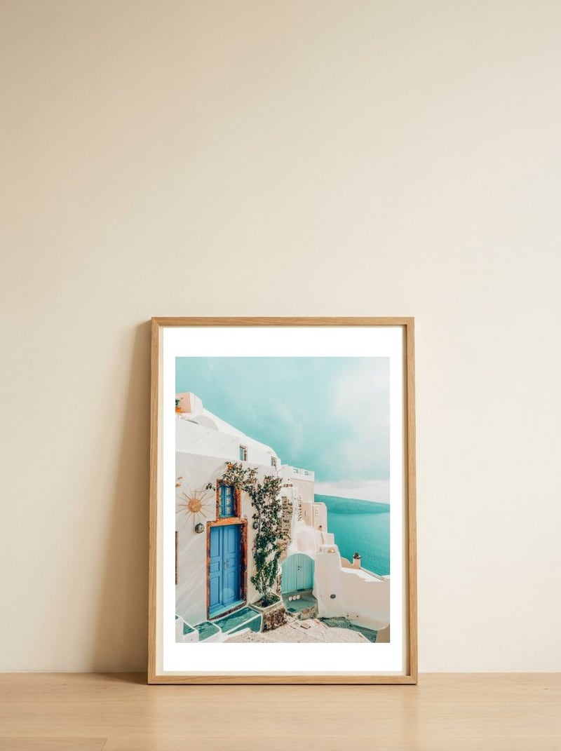 Holiday Home — framed, leaning against the wall